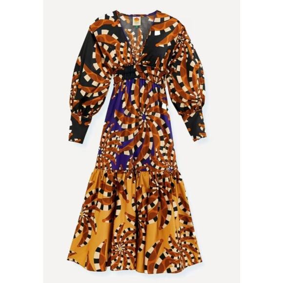 FARM Rio Dresses & Skirts - Farm Rio Mixed Bandana Print Maxi Dress Size XS